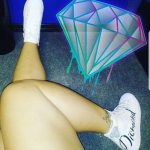 Diamond rock high top sneakers all sizes